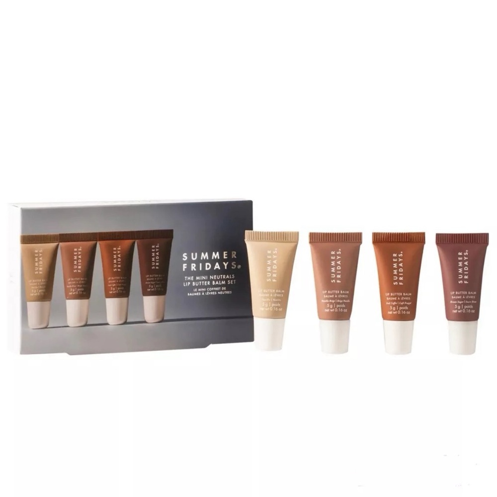 BNIB ✅  Summer Fridays Mini Neutrals Lip Butter Balm 4pc
